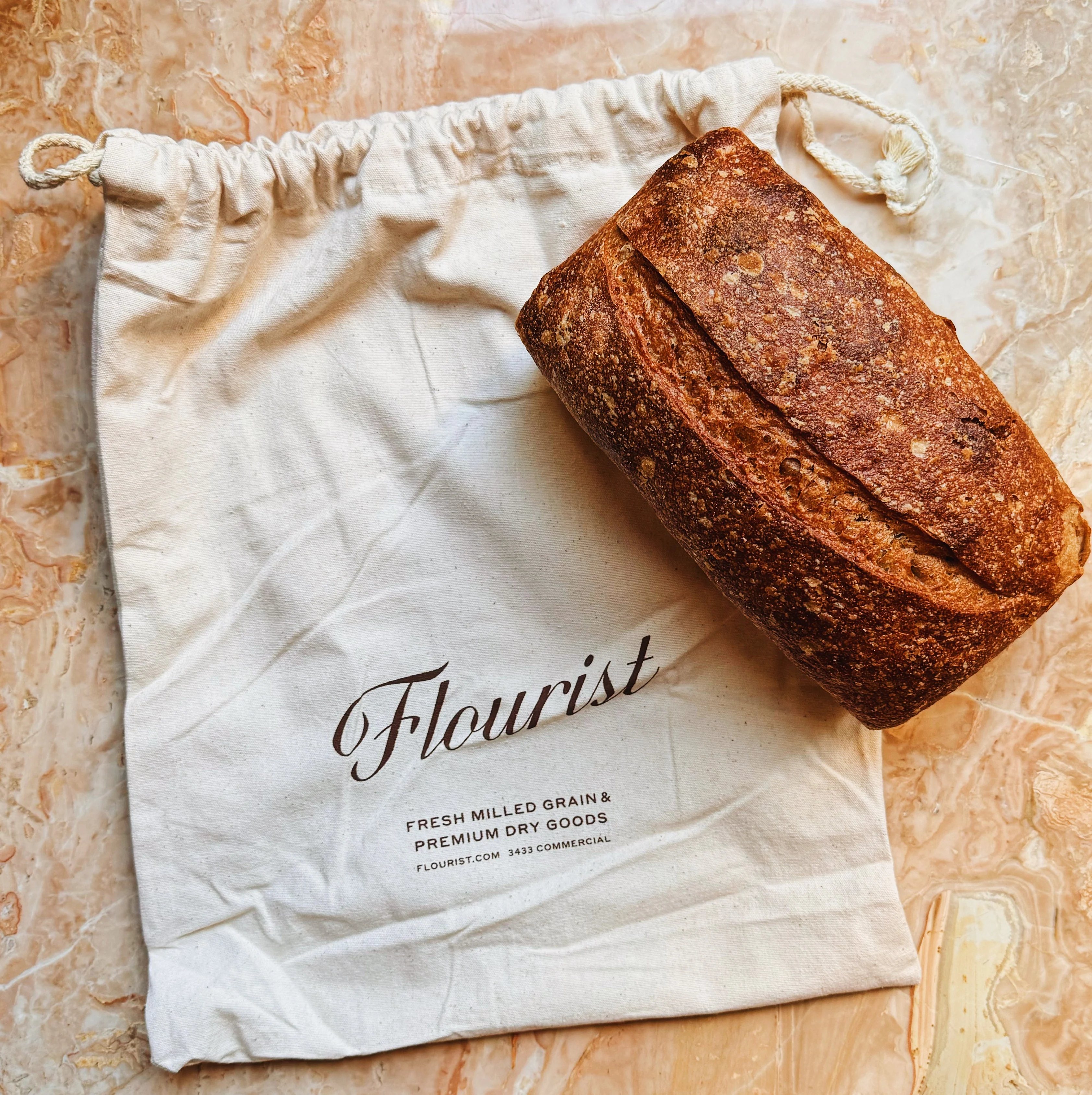 Organic Cotton Bread Bag - Image 3
