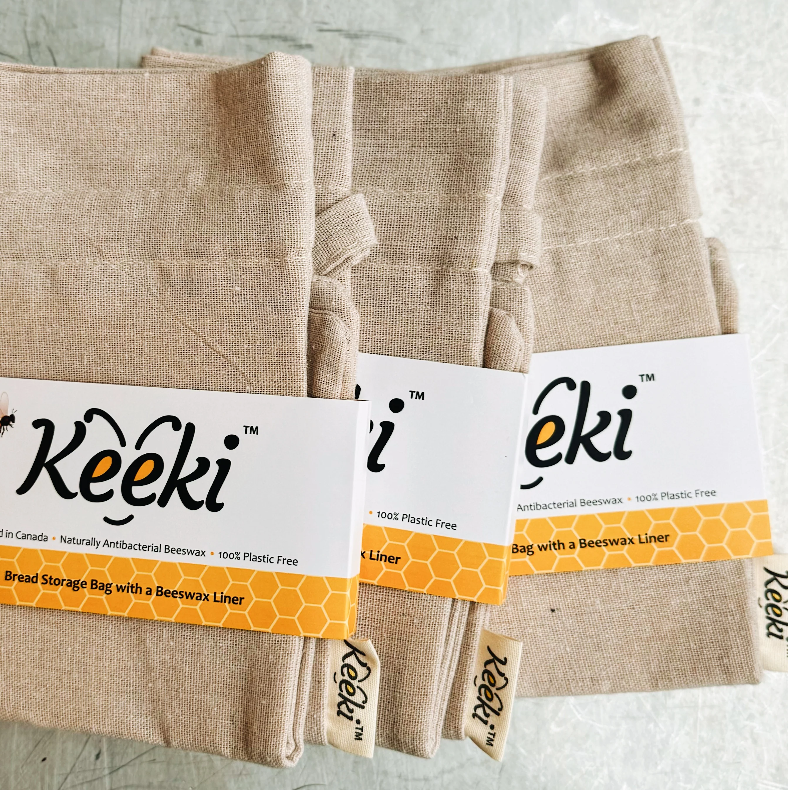 Keeki Beeswax + Linen Bread Bag
