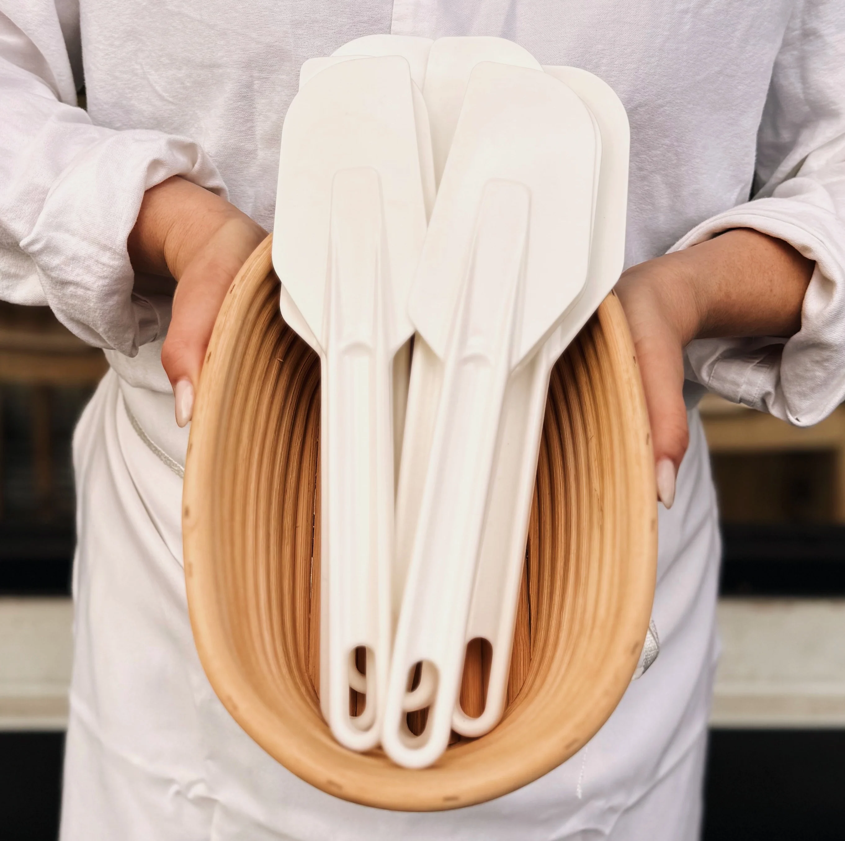Scraper Spatula Wide White